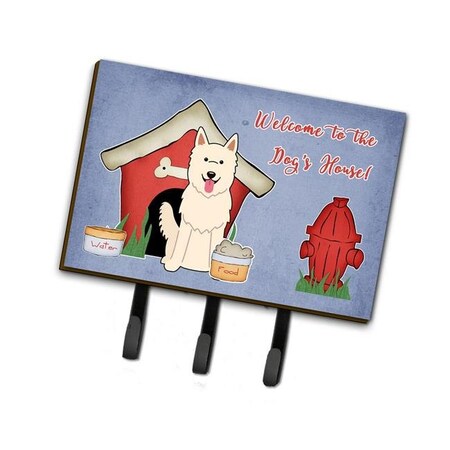 Carolines Treasures Carolines Treasures BB2799TH68 Dog House Collection White German Shepherd Leash or Key Holder BB2799TH68